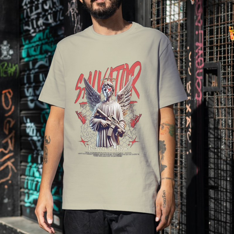 T-Shirt Premium Last Angel Graffiti Oversized