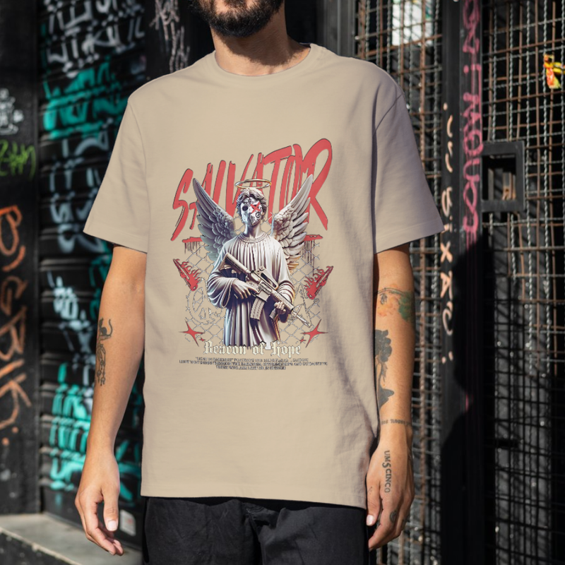 T-Shirt Premium Last Angel Graffiti Oversized