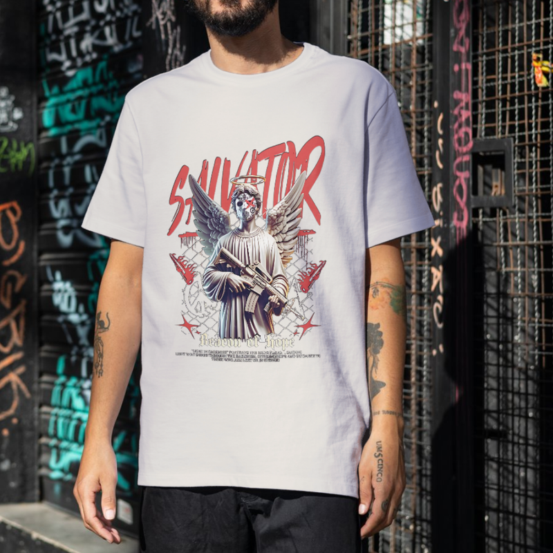 T-Shirt Premium Last Angel Graffiti Oversized