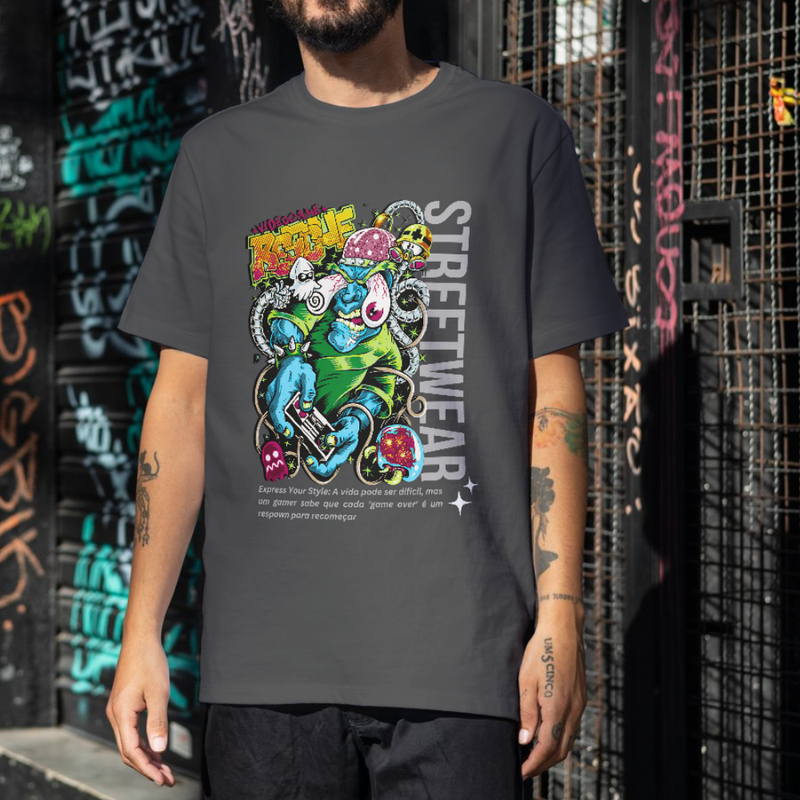 T-Shirt Premium Last Zombie Gamer Oversized