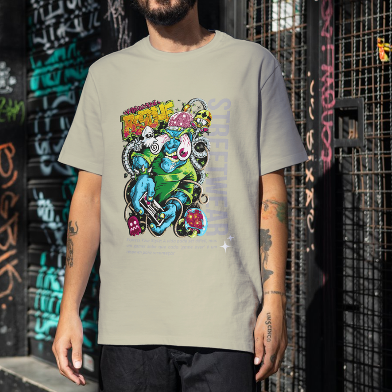 T-Shirt Premium Last Zombie Gamer Oversized