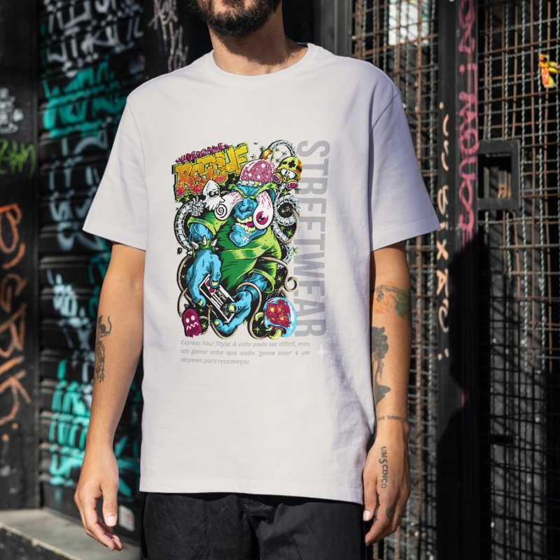 T-Shirt Premium Last Zombie Gamer Oversized