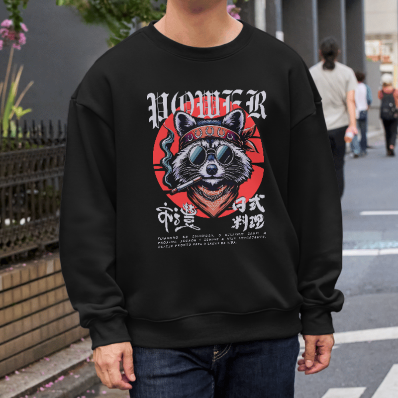 Hoodie Rare Raccoon Rush Oversized