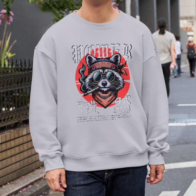 Hoodie Rare Raccoon Rush Oversized