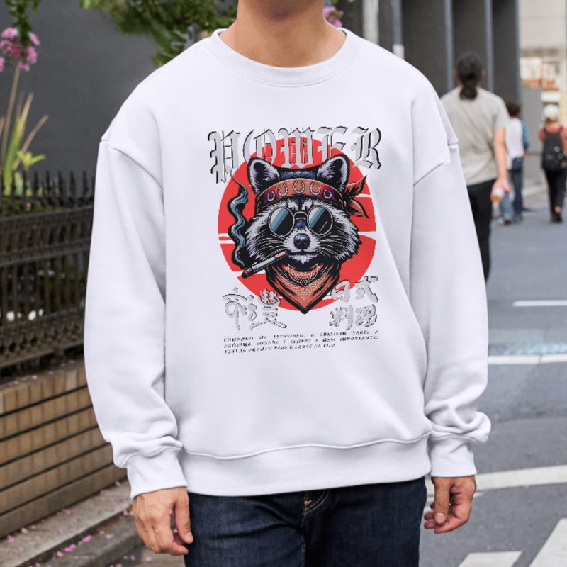 Hoodie Rare Raccoon Rush Oversized