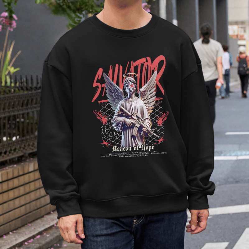 Hoodie Last Angel Graffiti Oversized