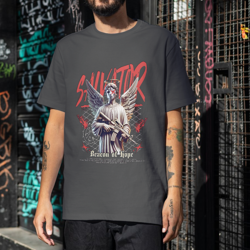T-Shirt Premium Last Angel Graffiti Oversized
